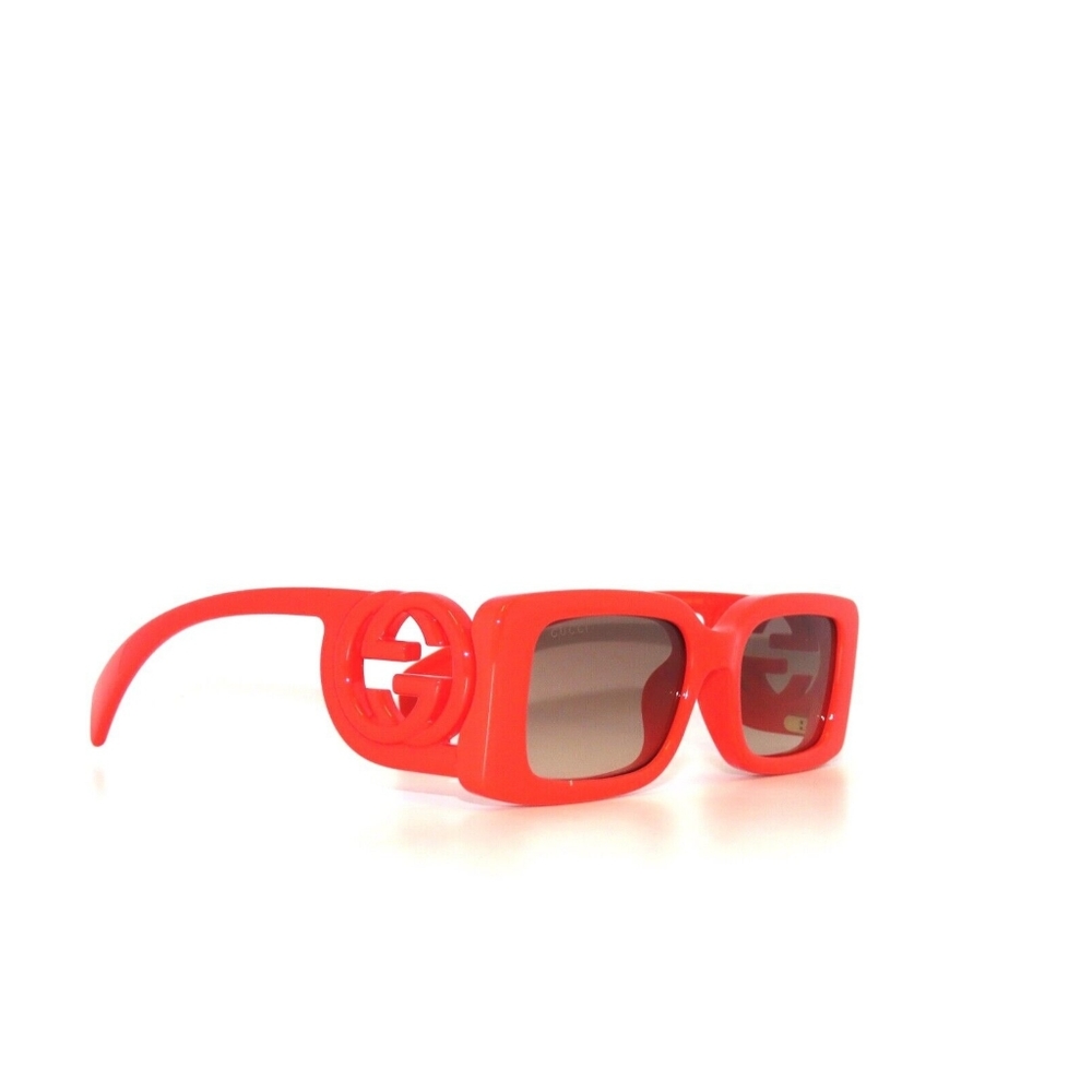 NEW GUCCI GG1325S 005 SQUARE RED WOMEN SUNGLASSES - Picture 5 of 9